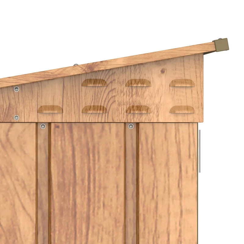 Abri à Vélos En Acier Imitation Bois Monopente 2,05m² + Kit D'ancrage - DURAMAX – Image 6