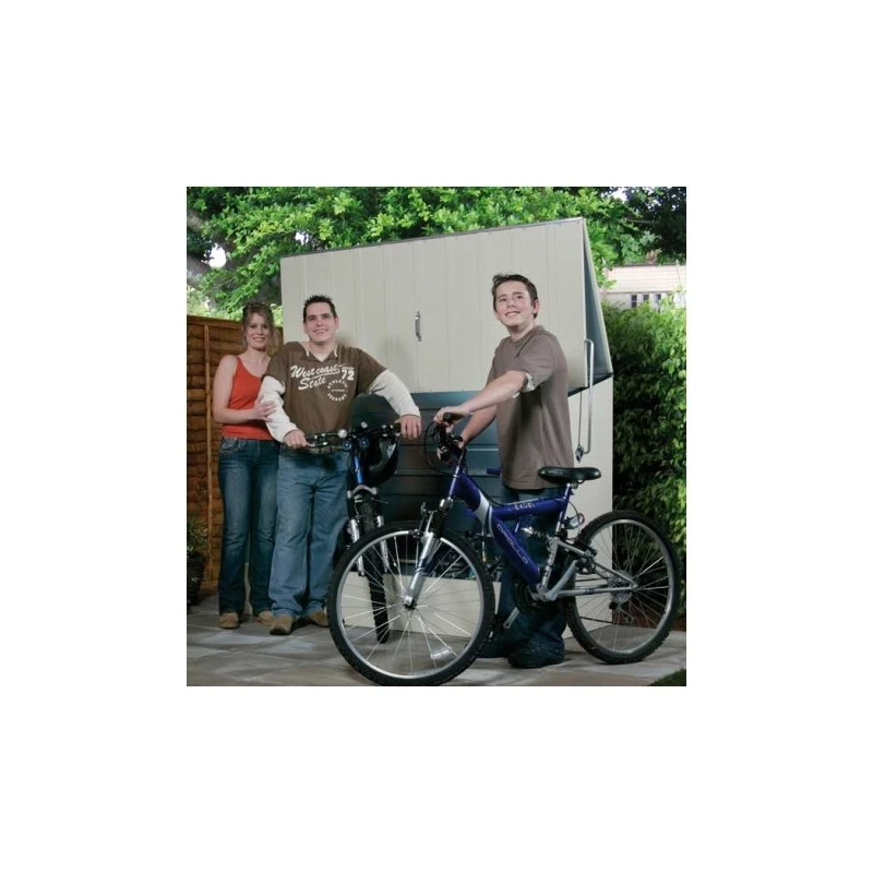 Abri à Vélos En Métal 1750L Crème 1,74m² + Kit D'ancrage TRIMETALS – Image 2