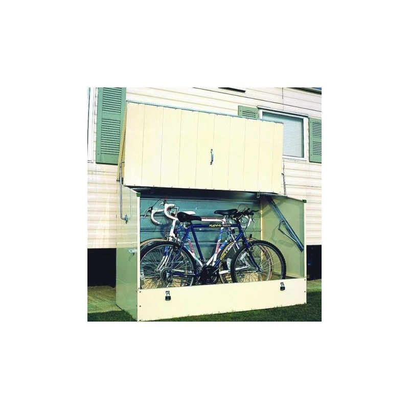 Abri à Vélos En Métal 1750L Crème 1,74m² + Kit D'ancrage TRIMETALS – Image 4