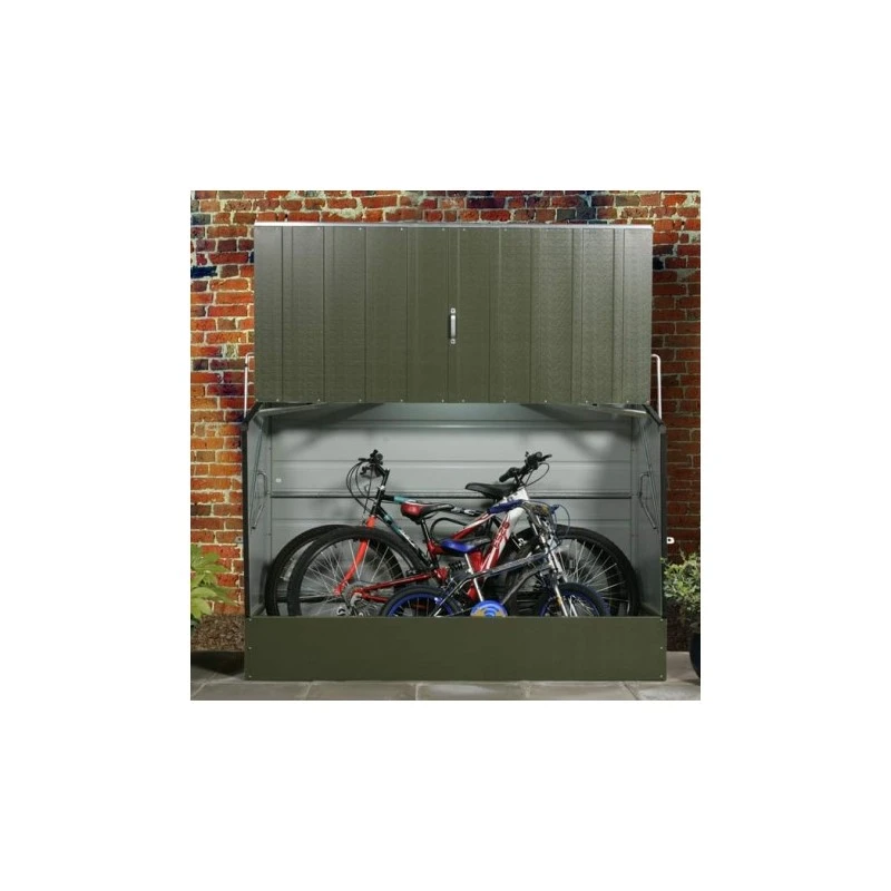 Abri à Vélos En Métal 1750L Vert 1,74m² + Kit D'ancrage TRIMETALS – Image 3