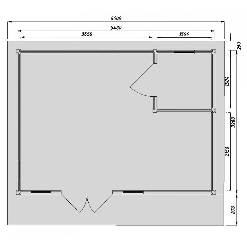 Abri Bois Massif 22m² MODERNE Traité Marron 40mm Gardy Shelter – Image 3