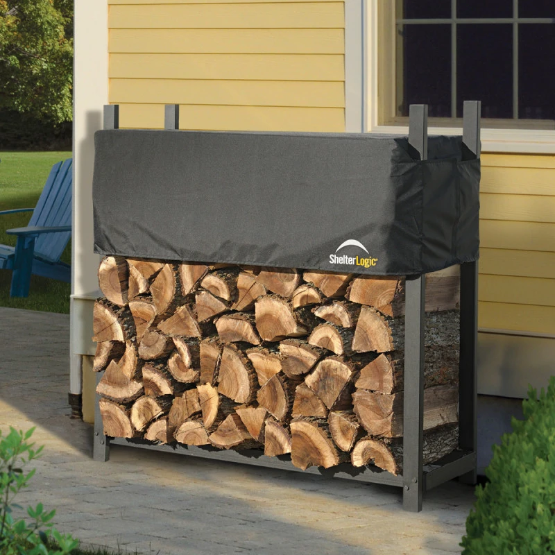 Abri Bûches En Acier Et Polyester 300D Capacité 1m³ Noir - ShelterLogic – Image 2