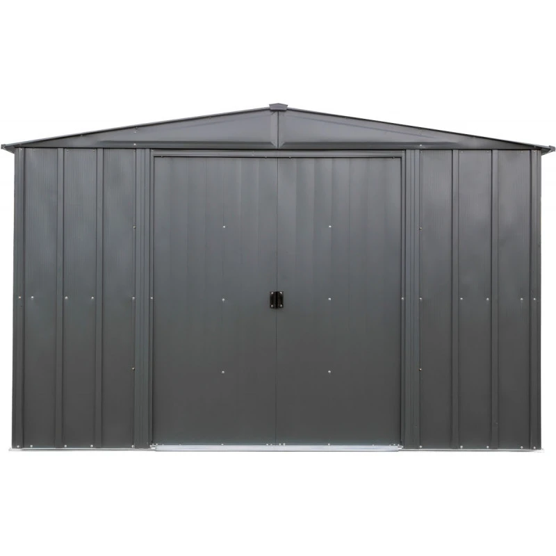 Abri De Jardin 10,7m² Toit Double Pente En Acier Galvanisé Anthracite Spacemaker – Image 2