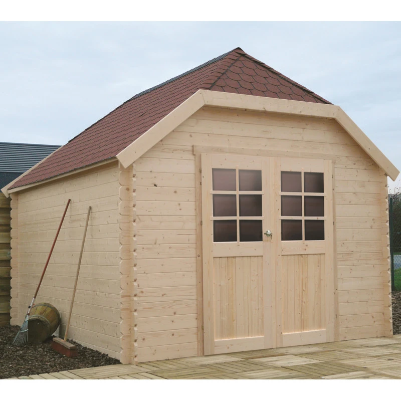 Abri De Jardin 11,56m² Limerick En Bois Massif PEFC 28mm + Shingles - SOLID – Image 2
