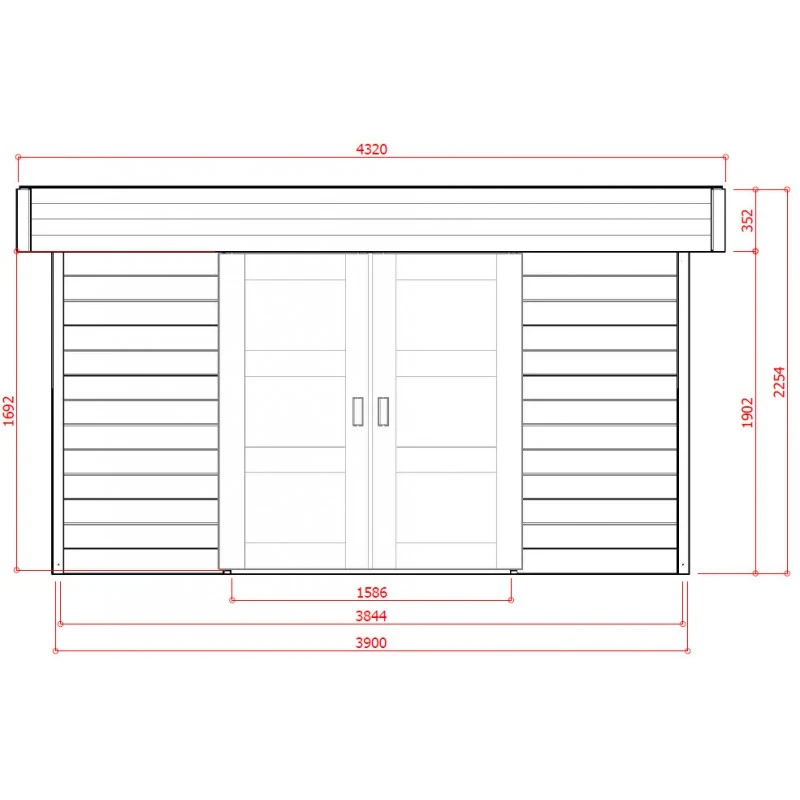 Abri De Jardin 12,07m² Malmo En Bois Traité Autoclave 28mm SOLID – Image 2