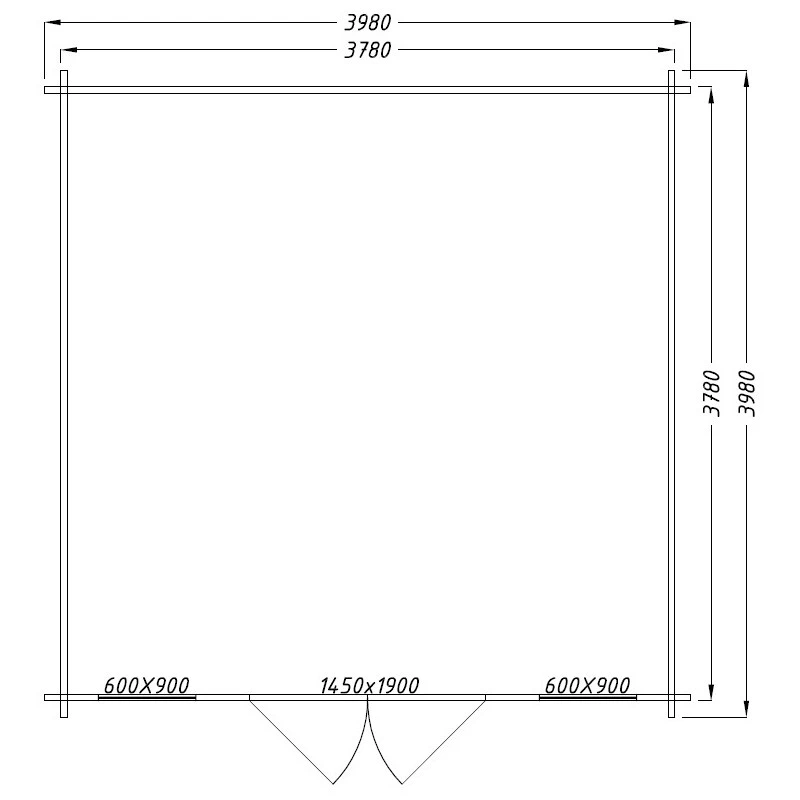 Abri De Jardin 16m² PLUS En Bois 40mm Brut Gardy Shelter – Image 4