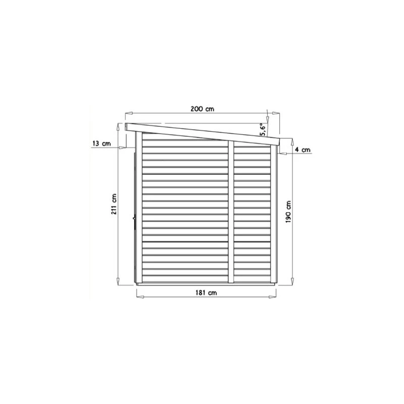 Abri De Jardin 4,31m² Skur 4 + Plancher Traité Peint Gris Baltic – Image 2