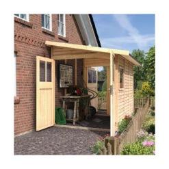 Abri De Jardin Adossé En Bois Certifié 6,42m² Juist 3 - Karibu