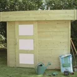 Abri De Jardin Bergen 4,84m² En Bois Massif 28mm Avec Porte Moderne - SOLID