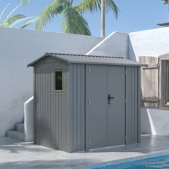 Abri De Jardin En Acier Galvanisé Roka 4,08m² + Kit D'ancrage - X-Métal