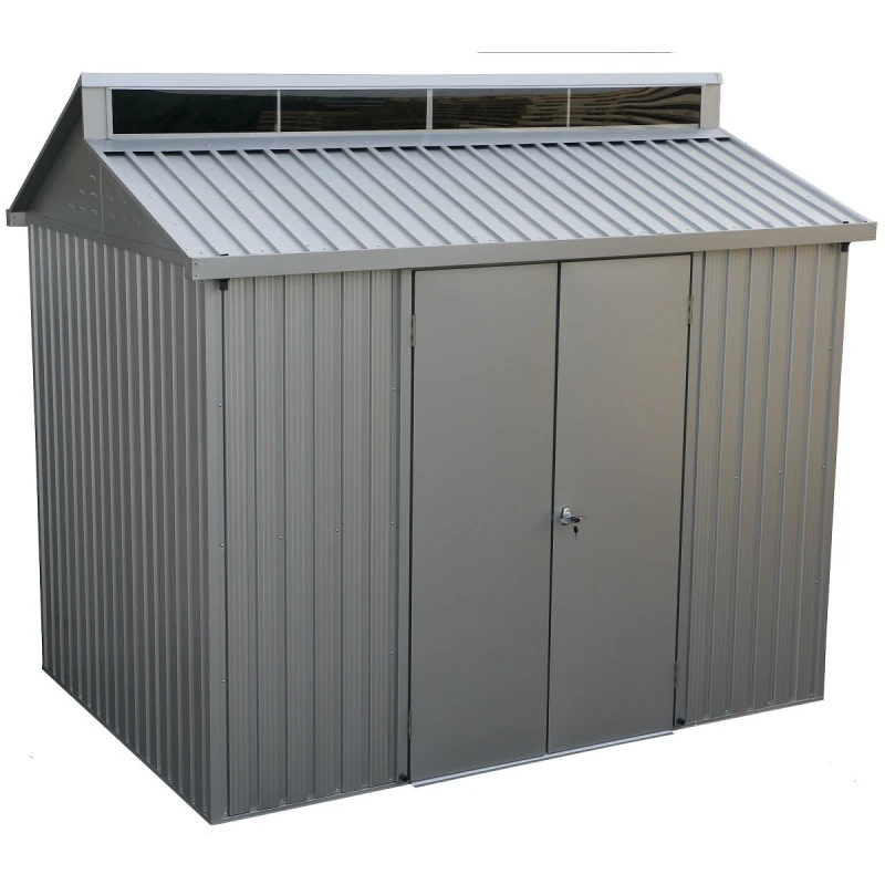 Abri De Jardin En Aluminium Gris Avec Puits De Lumière 4,33m² + Kit Fondation - DURAMAX – Image 2