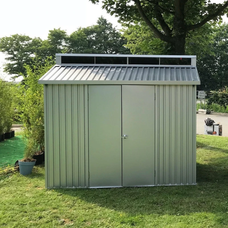 Abri De Jardin En Aluminium Gris Avec Puits De Lumière 4,33m² + Kit Fondation - DURAMAX – Image 4