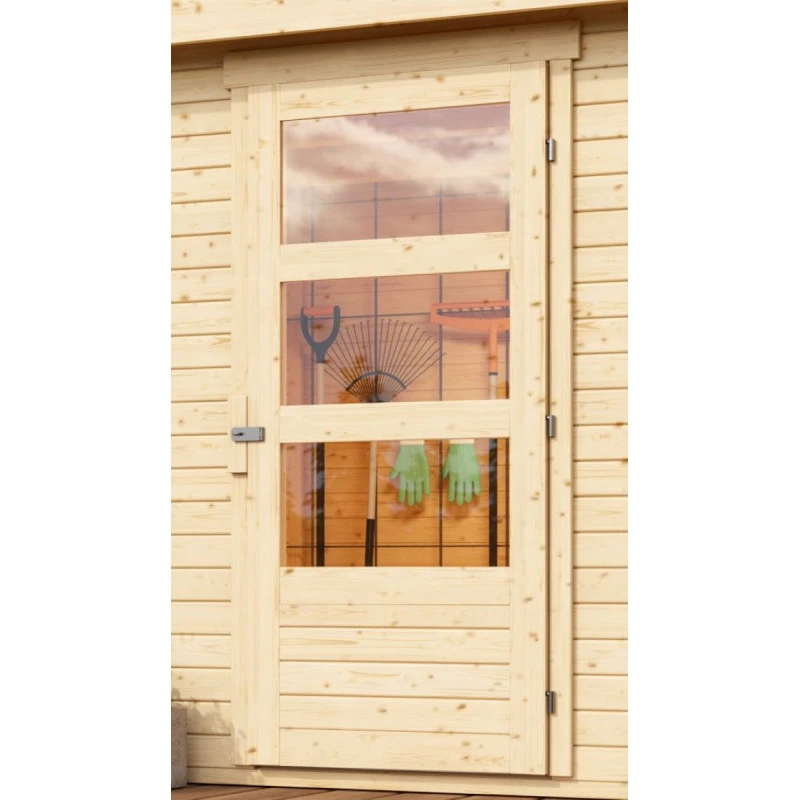 Abri De Jardin En Bois 4,62m² Freiburg 2 Avec Appentis De 2,40 M - Karibu – Image 6