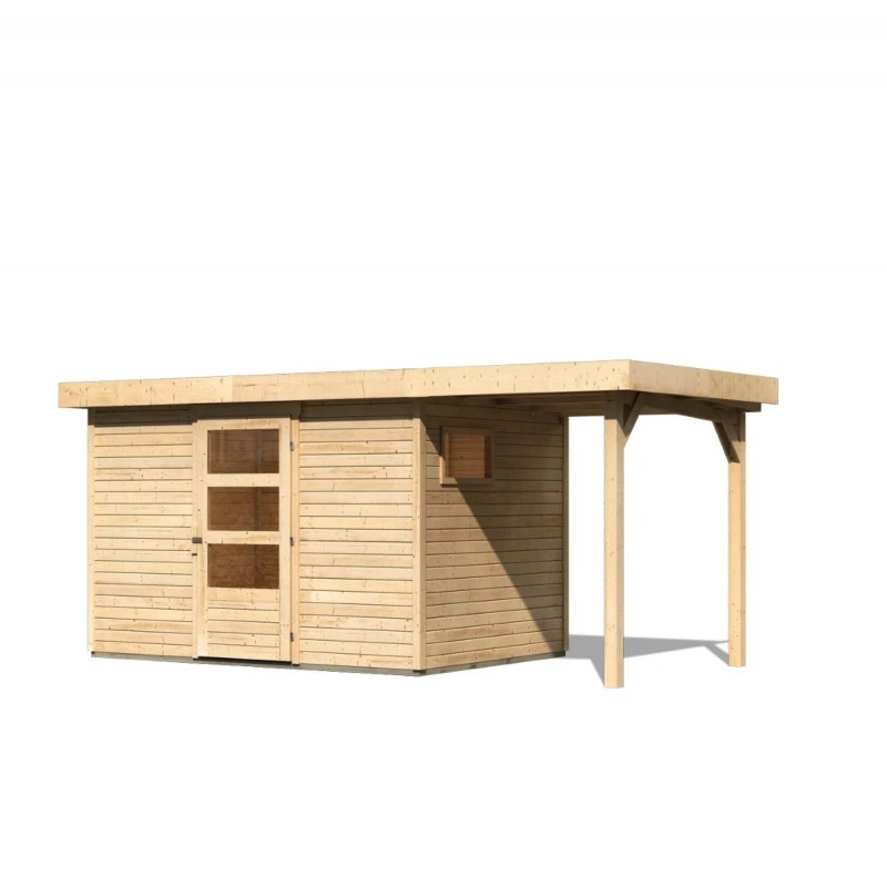 Abri De Jardin En Bois 6,55m² Avec Appentis De 1,50 M Freiburg 4 - Karibu – Image 3