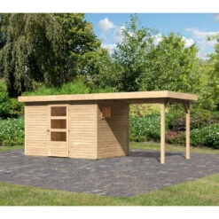Abri De Jardin En Bois 6,55m² Avec Appentis De 2,40 M Freiburg 4 - Karibu