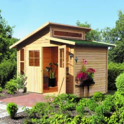 Abri De Jardin En Bois 6,55m² Avec Toit En Gradins - Grauburg 6 - Karibu