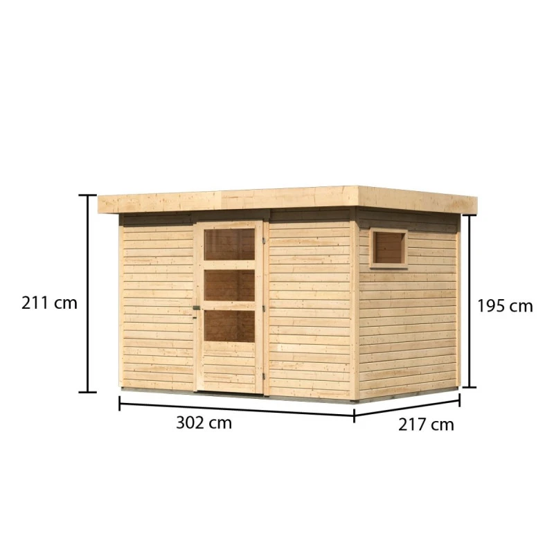 Abri De Jardin En Bois 6,55m² Freiburg 4 - Karibu – Image 3
