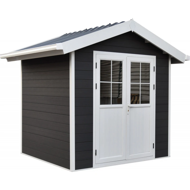 Abri De Jardin En Bois Composite 28mm Anthracite 4,77m² PREMIUM - Woodlife Garden – Image 2
