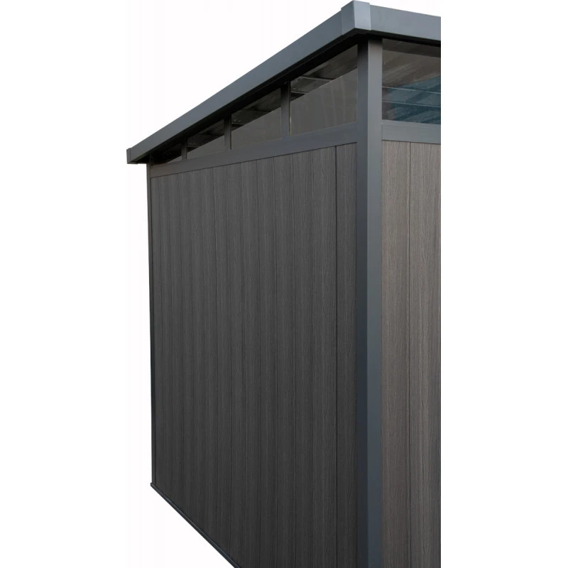 Abri De Jardin En Bois Composite 28mm Anthracite 5,28m² GORDON Skylight - Woodlife Garden – Image 5