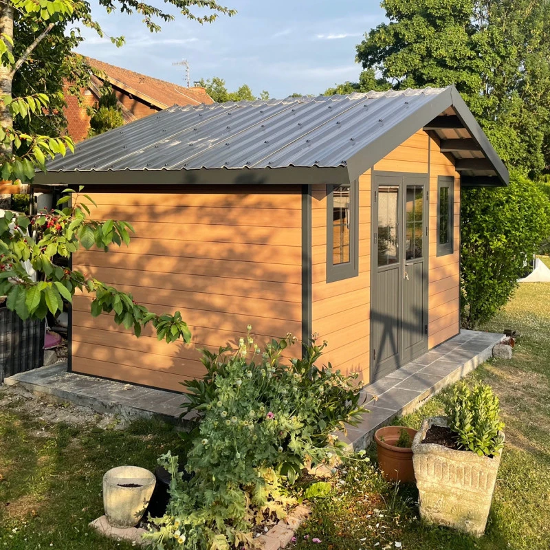 Abri De Jardin En Bois Composite 28mm Aspect Bois 10,71m² PREMIUM - Woodlife Garden – Image 2