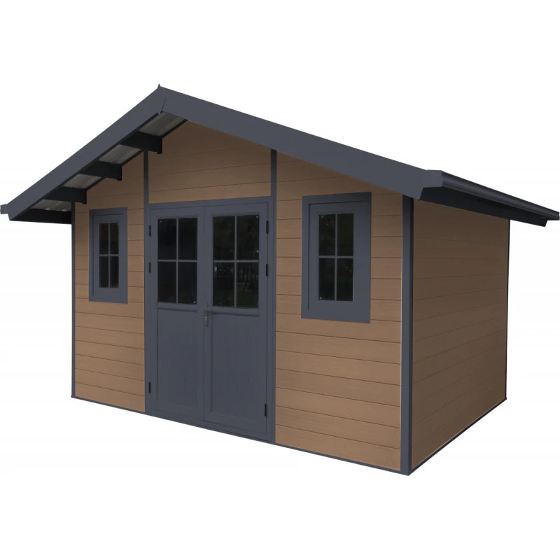 Abri De Jardin En Bois Composite 28mm Aspect Bois 10,71m² PREMIUM - Woodlife Garden – Image 5
