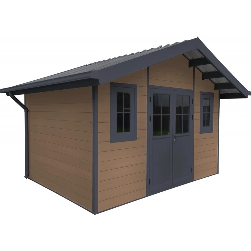 Abri De Jardin En Bois Composite 28mm Aspect Bois 10,71m² PREMIUM - Woodlife Garden – Image 6
