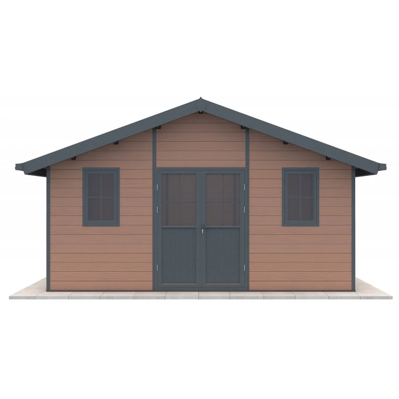 Abri De Jardin En Bois Composite 28mm Aspect Bois 19,22m² PREMIUM - Woodlife Garden – Image 2