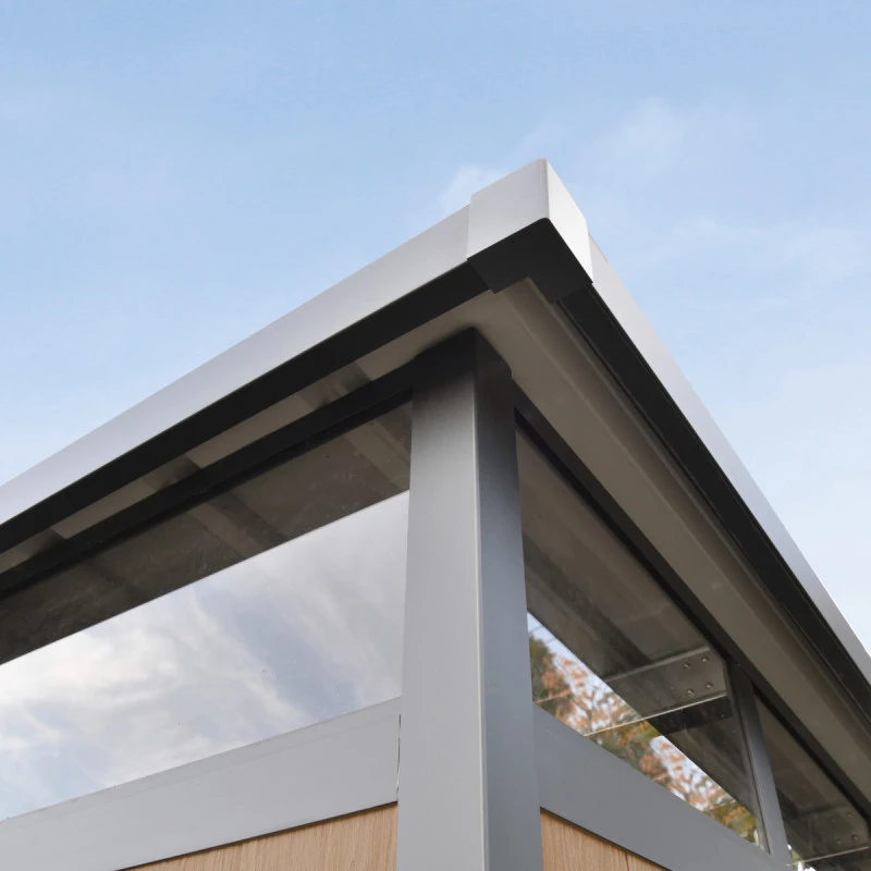 Abri De Jardin En Bois Composite 28mm Aspect Bois 5,28m² WINSTON Skylight - Woodlife Garden – Image 4