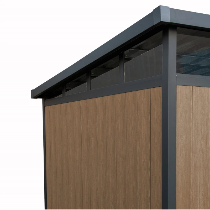 Abri De Jardin En Bois Composite 28mm Aspect Bois 5,28m² WINSTON Skylight - Woodlife Garden – Image 5