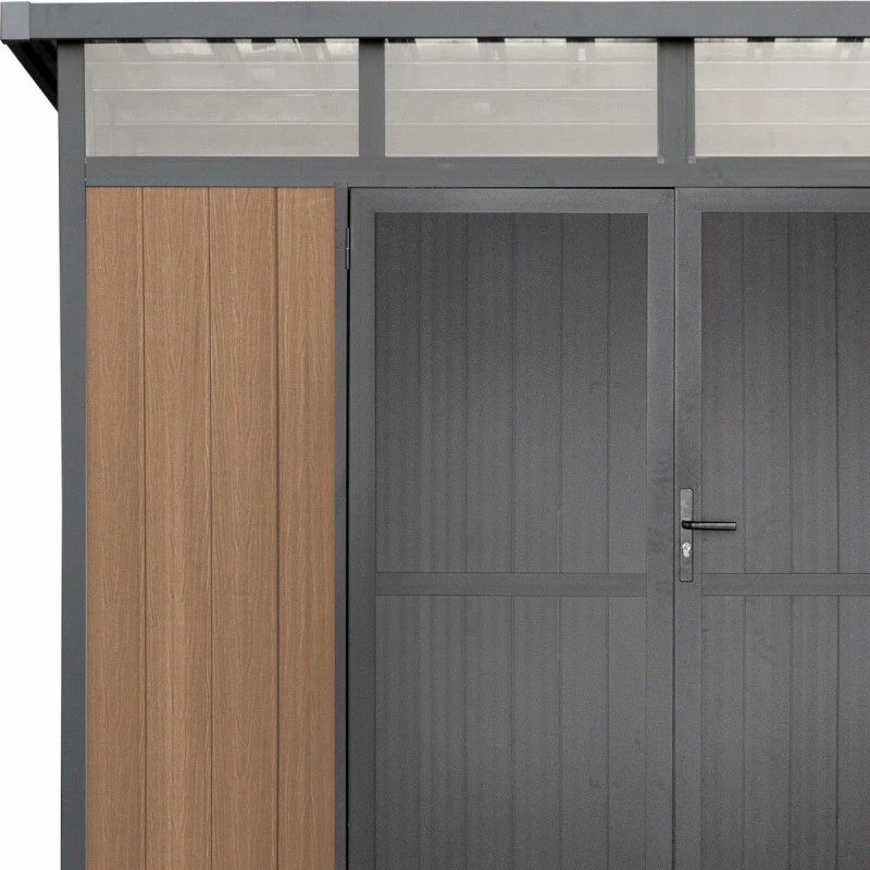 Abri De Jardin En Bois Composite 28mm Aspect Bois 6,69m² GORDON Skylight - Woodlife Garden – Image 4