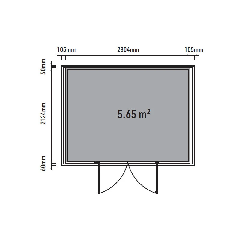 Abri De Jardin En Bois Composite 28mm Aspect Bois 6,69m² GORDON Skylight - Woodlife Garden – Image 5