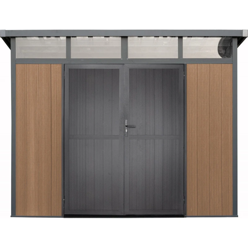 Abri De Jardin En Bois Composite 28mm Aspect Bois 6,69m² GORDON Skylight - Woodlife Garden