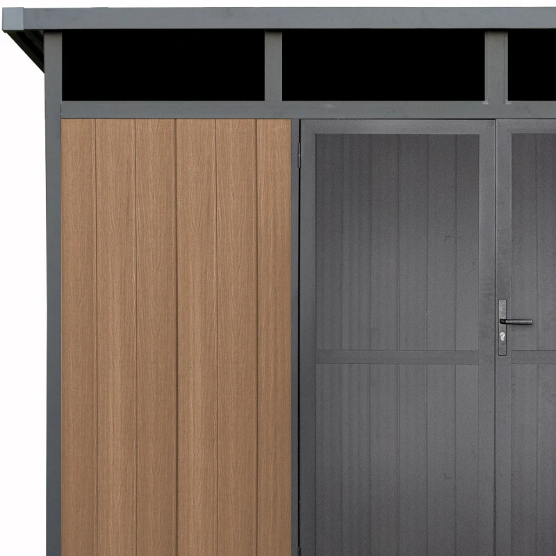 Abri De Jardin En Bois Composite 28mm Aspect Bois 8,09m² GORDON Skylight - Woodlife Garden – Image 3