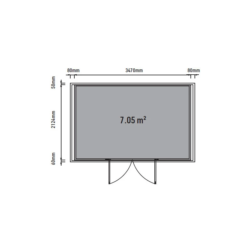 Abri De Jardin En Bois Composite 28mm Aspect Bois 8,09m² GORDON Skylight - Woodlife Garden – Image 4