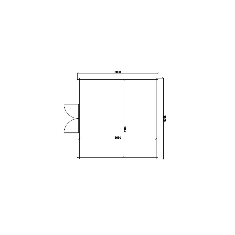 Abri De Jardin En Bois Composite 28mm Bois Vieilli 14,44m² Double Porte Alu Et Double Vitrage - WoodLife Garden – Image 6