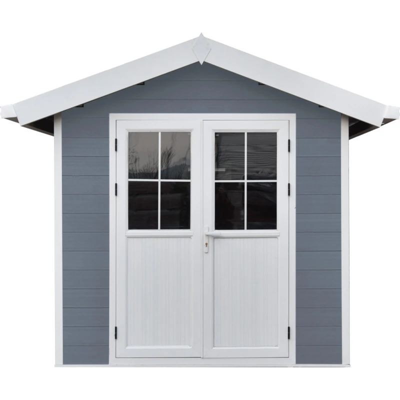 Abri De Jardin En Bois Composite 28mm Gris Clair 4,77m² PREMIUM - Woodlife Garden – Image 2