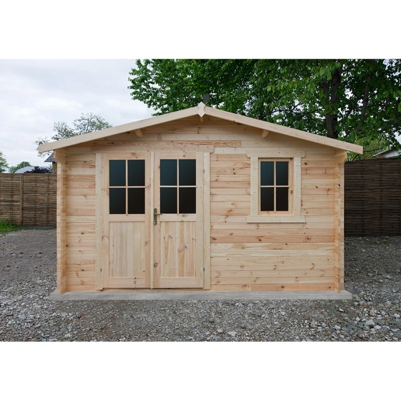 Abri De Jardin En Bois Massif 12m² PLUS - Madriers 28mm Gardy Shelter – Image 2