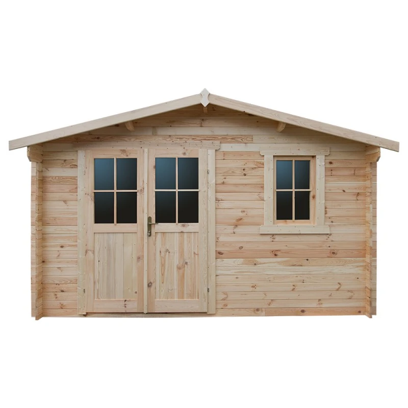 Abri De Jardin En Bois Massif 12m² PLUS - Madriers 28mm Gardy Shelter – Image 3