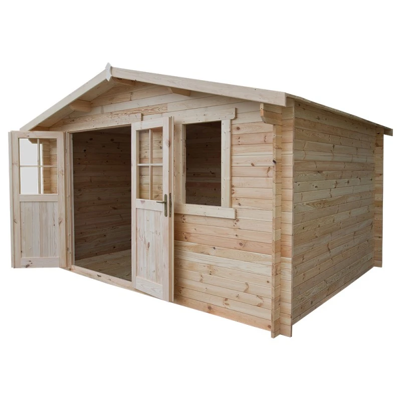 Abri De Jardin En Bois Massif 12m² PLUS - Madriers 28mm Gardy Shelter – Image 4