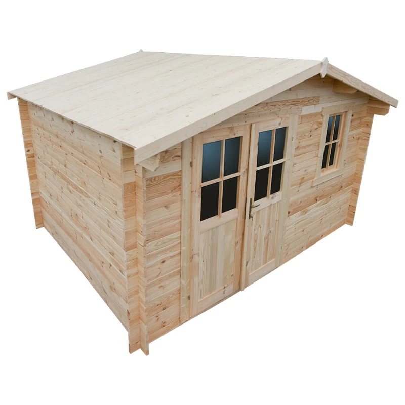 Abri De Jardin En Bois Massif 12m² PLUS - Madriers 28mm Gardy Shelter – Image 5