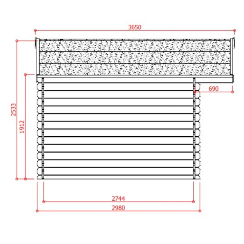 Abri De Jardin En Bois Massif 28mm Douai Avec Double Porte 15,16m² - SOLID – Image 4