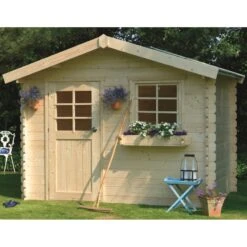 Abri De Jardin En Bois Massif 28mm Sologne Porte Simple 8,88m² - SOLID