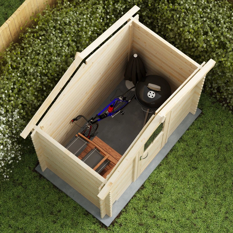 Abri De Jardin En Bois Massif 3,7m² VICTORIA – Madriers 19mm – Forest Style – Image 4