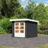 Abri De Jardin En Bois Massif Anthracite 5,62m² Bastrup 2 – Karibu