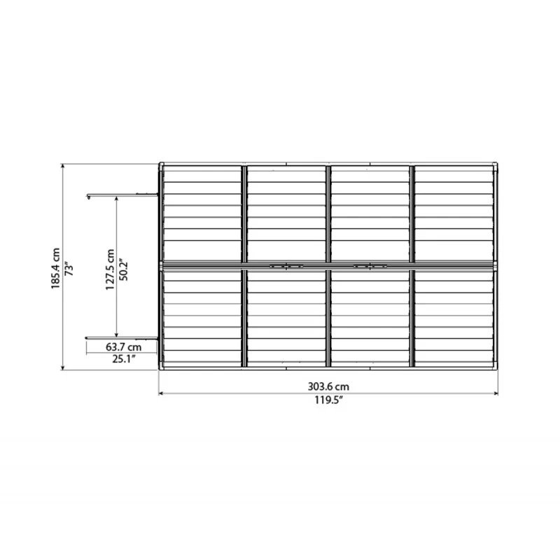 Abri De Jardin En Polycarbonate 5,28m² Skylight Deco - Palram - Canopia – Image 4