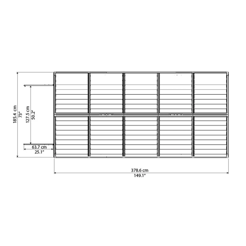 Abri De Jardin En Polycarbonate 6,59m² Skylight Deco - Palram - Canopia – Image 4