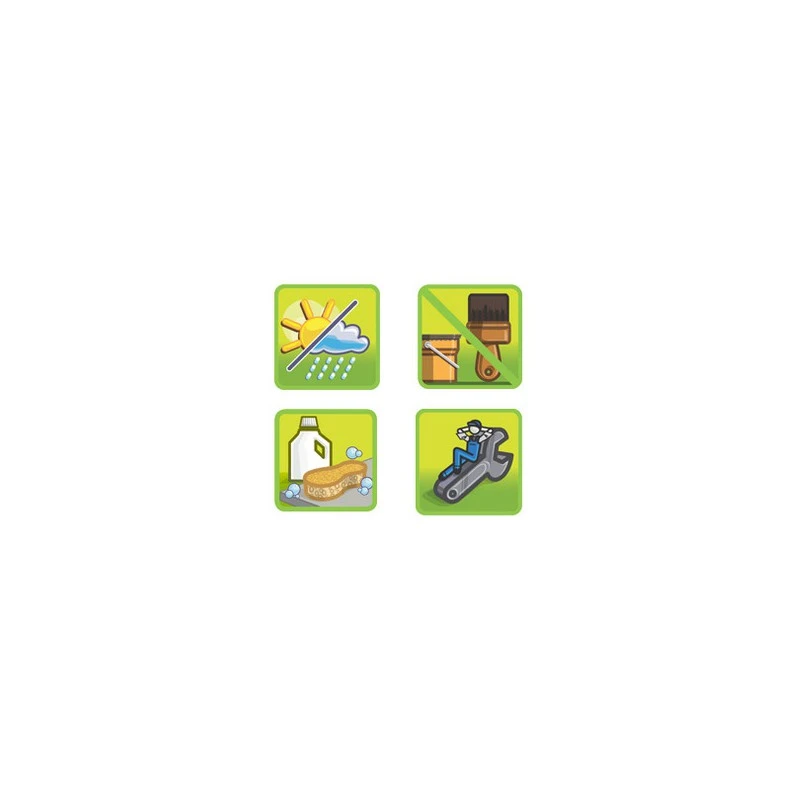 Abri De Jardin 4m² En PVC UTILITY Blanc Et Gris Vert Grosfillex + Kit Ancrage Offert – Image 4