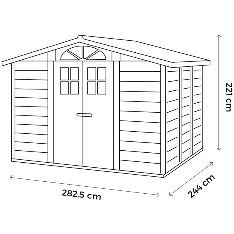 Abri De Jardin En PVC 6,85m² Avec Plancher Evo Tuscany 280 – Garofalo – Image 2