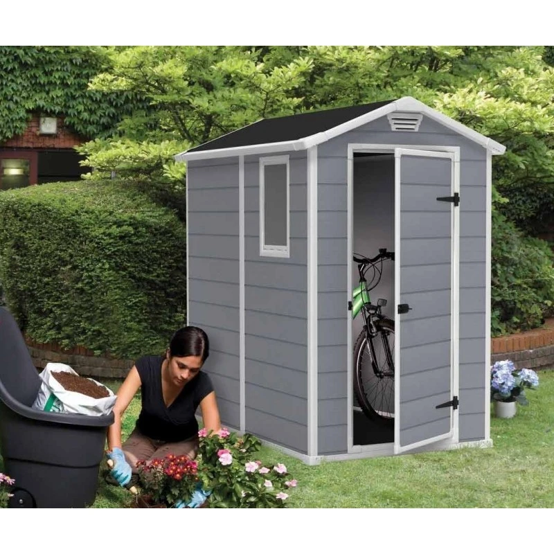 Abri De Jardin En Résine 2,5m² Premium 46 S Gris Clair + Plancher - Keter – Image 2