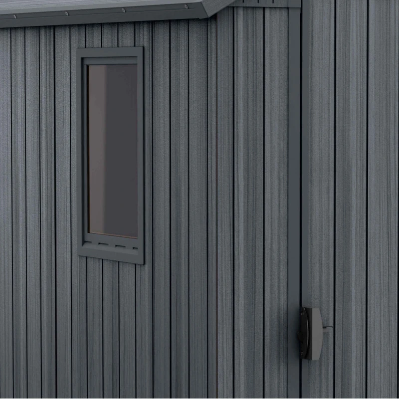 Abri De Jardin En Résine Aspect Bois Grisé 2,3m² Darwin 46 + Plancher - Keter – Image 5